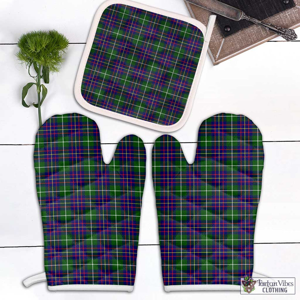 Inglis Tartan Combo Oven Mitt & Pot-Holder Combo 2 Oven Mitt & 1 Pot-Holder Black - Tartan Vibes Clothing