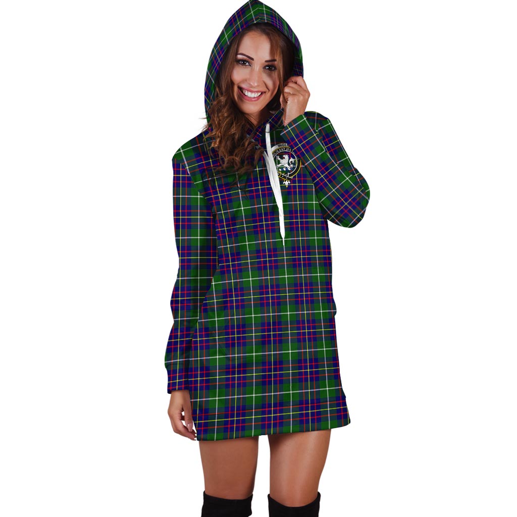Inglis Tartan Hoodie Dress with Family Crest - Tartan Vibes Clothing