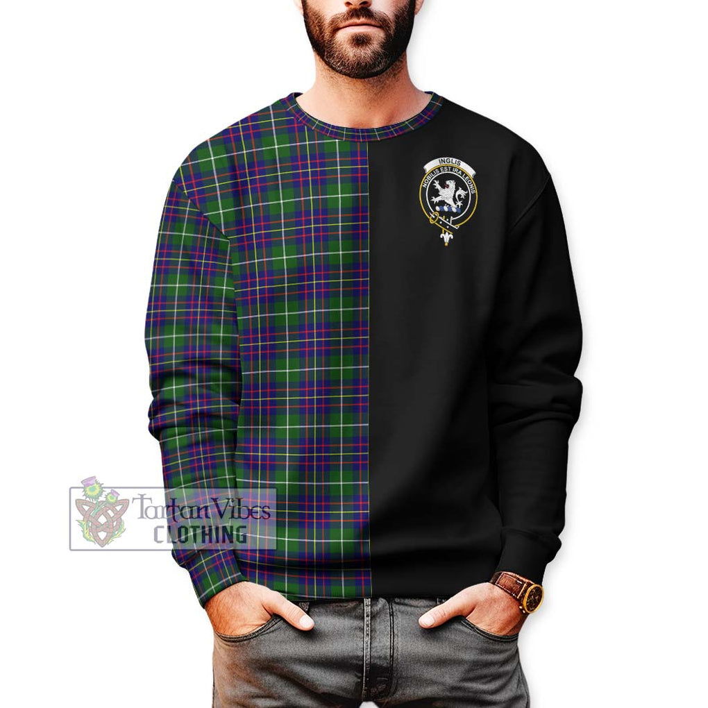 Inglis Tartan Sweatshirt with Family Crest and Half Of Me Style Unisex - Tartan Vibes Clothing