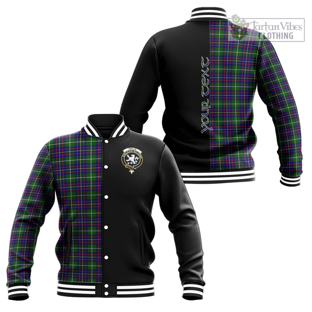 Inglis Tartan Baseball Jacket with Family Crest and Half Of Me Style Unisex - Tartan Vibes Clothing