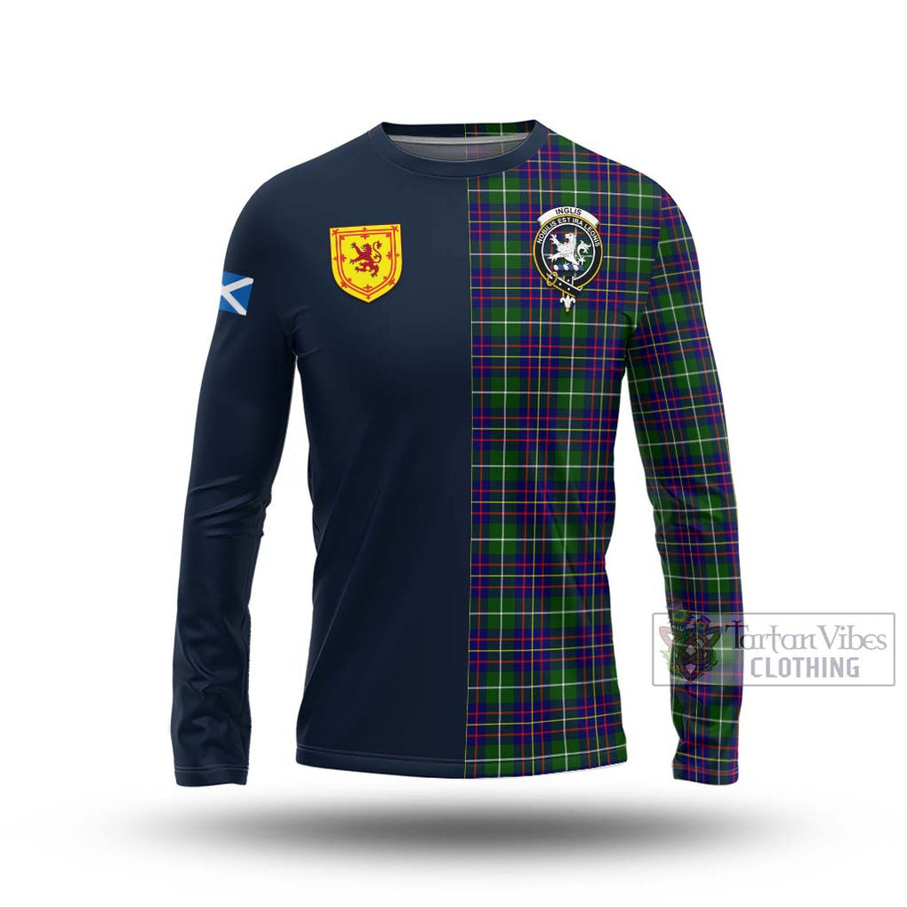 Inglis Tartan Long Sleeve T-Shirt Alba with Scottish Lion Royal Arm Half Style Unisex - Tartan Vibes Clothing