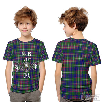 Inglis Tartan Kid T-Shirt with Family Crest DNA In Me Style Youth XL Size14 - Tartan Vibes Clothing