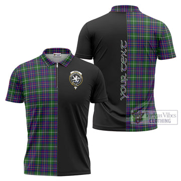 Inglis Tartan Zipper Polo Shirt with Family Crest and Half Of Me Style Unisex - Tartan Vibes Clothing