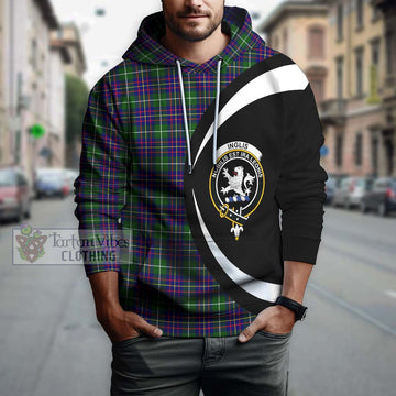 Inglis Tartan Hoodie with Family Crest Circle Style Zip Hoodie - Tartan Vibes Clothing