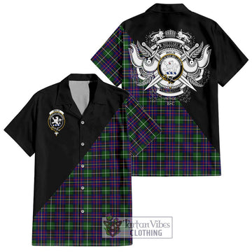 Inglis Tartan Hawaiian Shirt with Family Crest and Military Logo Style Kid - Tartan Vibes Clothing
