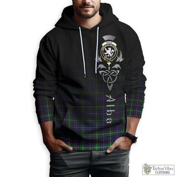 Inglis Tartan Hoodie Featuring Alba Gu Brath Family Crest Celtic Inspired Zip Hoodie - Tartan Vibes Clothing