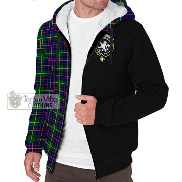 Inglis Tartan Sherpa Hoodie with Family Crest and Half Of Me Style Unisex S - Tartan Vibes Clothing