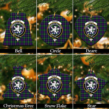 Inglis Tartan Christmas Ceramic Ornaments with Family Crest Ceramic - Tartan Vibes Clothing