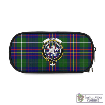 Inglis Tartan Pen and Pencil Case with Family Crest One Size 4.13*8.74 inch - Tartan Vibes Clothing
