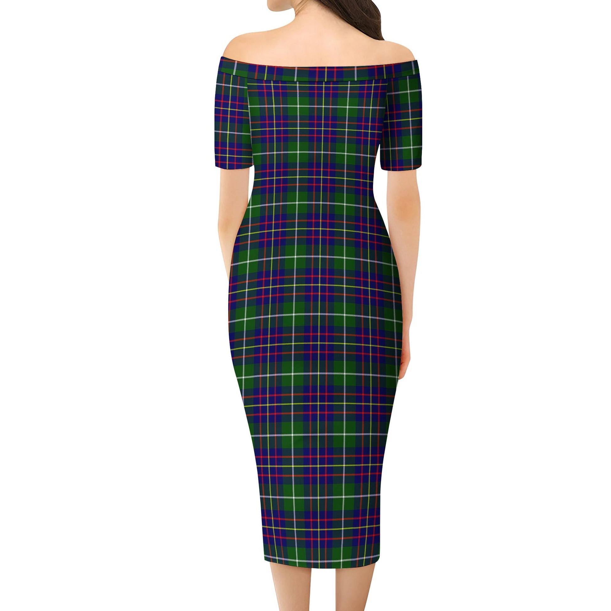 Inglis Tartan Off Shoulder Lady Dress - Tartan Vibes Clothing