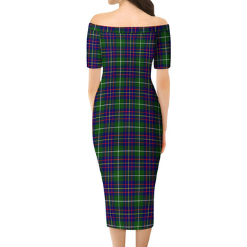 Inglis Tartan Off Shoulder Lady Dress - Tartan Vibes Clothing