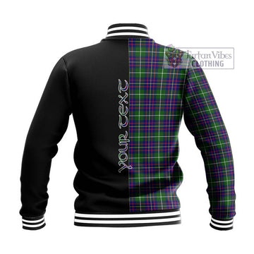 Inglis Tartan Baseball Jacket with Family Crest and Half Of Me Style - Tartan Vibes Clothing