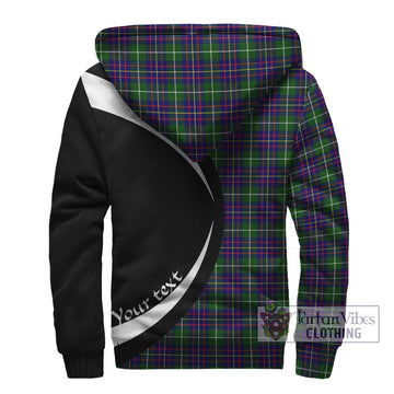 Inglis Tartan Sherpa Hoodie with Family Crest Circle Style - Tartan Vibes Clothing