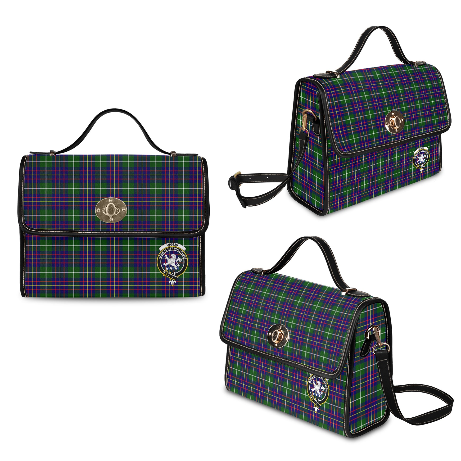 inglis-modern-tartan-leather-strap-waterproof-canvas-bag-with-family-crest