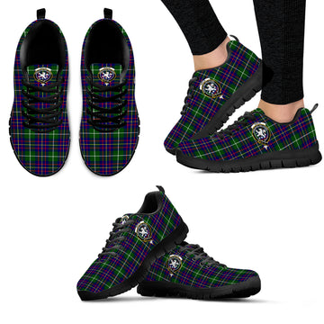 Inglis Modern Tartan Sneakers with Family Crest