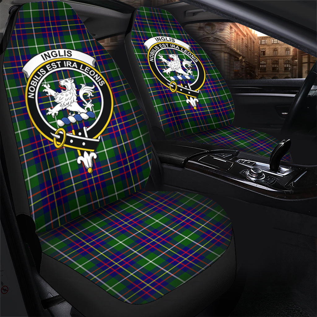 Inglis Tartan Car Seat Cover with Family Crest - Tartan Vibes Clothing