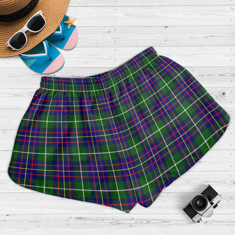 Inglis Tartan Womens Shorts with Family Crest - Tartan Vibes Clothing