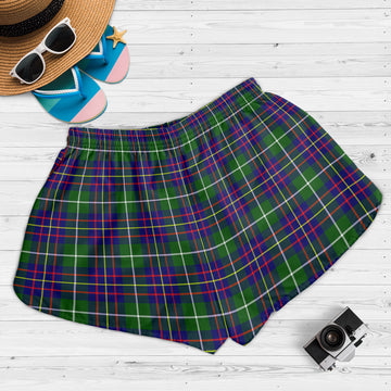 Inglis Tartan Womens Shorts with Family Crest - Tartan Vibes Clothing