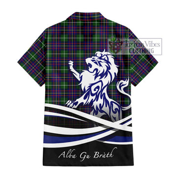 Inglis Tartan Hawaiian Shirt with Alba Gu Brath Regal Lion Emblem - Tartan Vibes Clothing