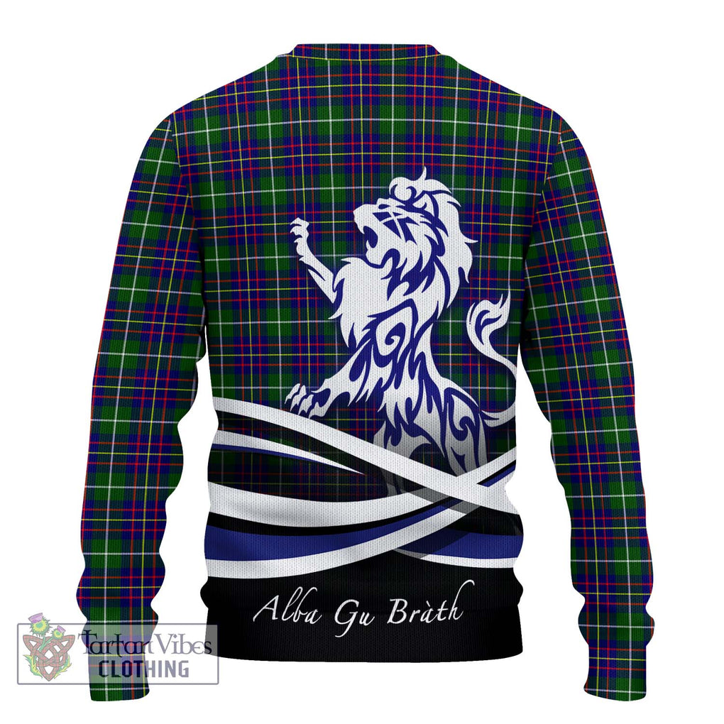 Inglis Tartan Ugly Sweater with Alba Gu Brath Regal Lion Emblem - Tartan Vibes Clothing
