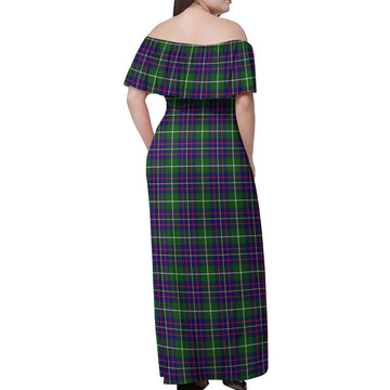 Inglis Tartan Off Shoulder Long Dress - Tartan Vibes Clothing
