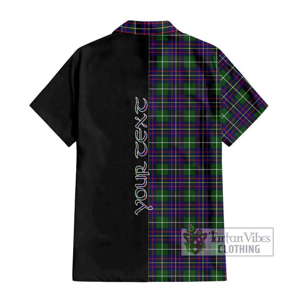 Inglis Tartan Hawaiian Shirt with Family Crest and Half Of Me Style - Tartan Vibes Clothing
