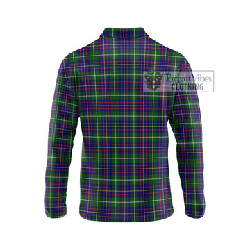 Inglis Tartan Long Sleeve Polo Shirt with Family Crest DNA In Me Style - Tartan Vibes Clothing