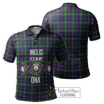 Inglis Tartan Polo Shirt with Family Crest DNA In Me Style - Tartan Vibes Clothing