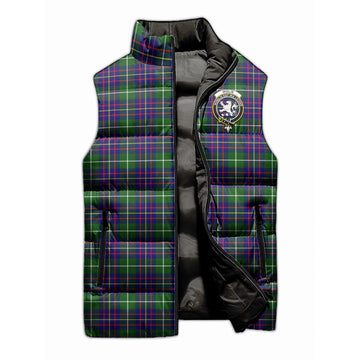 Inglis Tartan Sleeveless Puffer Jacket with Family Crest - Tartan Vibes Clothing