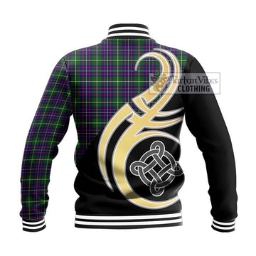 Inglis Tartan Baseball Jacket with Family Crest and Celtic Symbol Style - Tartan Vibes Clothing