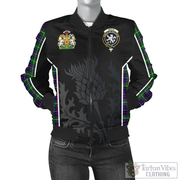 Inglis Modern Tartan Bomber Jacket with Family Crest and Scottish Thistle Vibes Sport Style