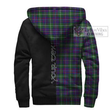 Inglis Tartan Sherpa Hoodie with Family Crest and Half Of Me Style - Tartan Vibes Clothing