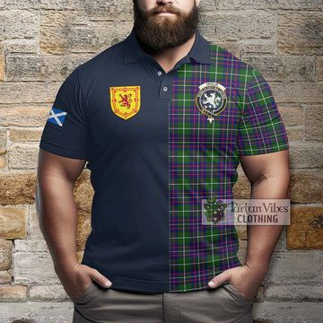 Inglis Tartan Polo Shirt Alba with Scottish Lion Royal Arm Half Style - Tartan Vibes Clothing