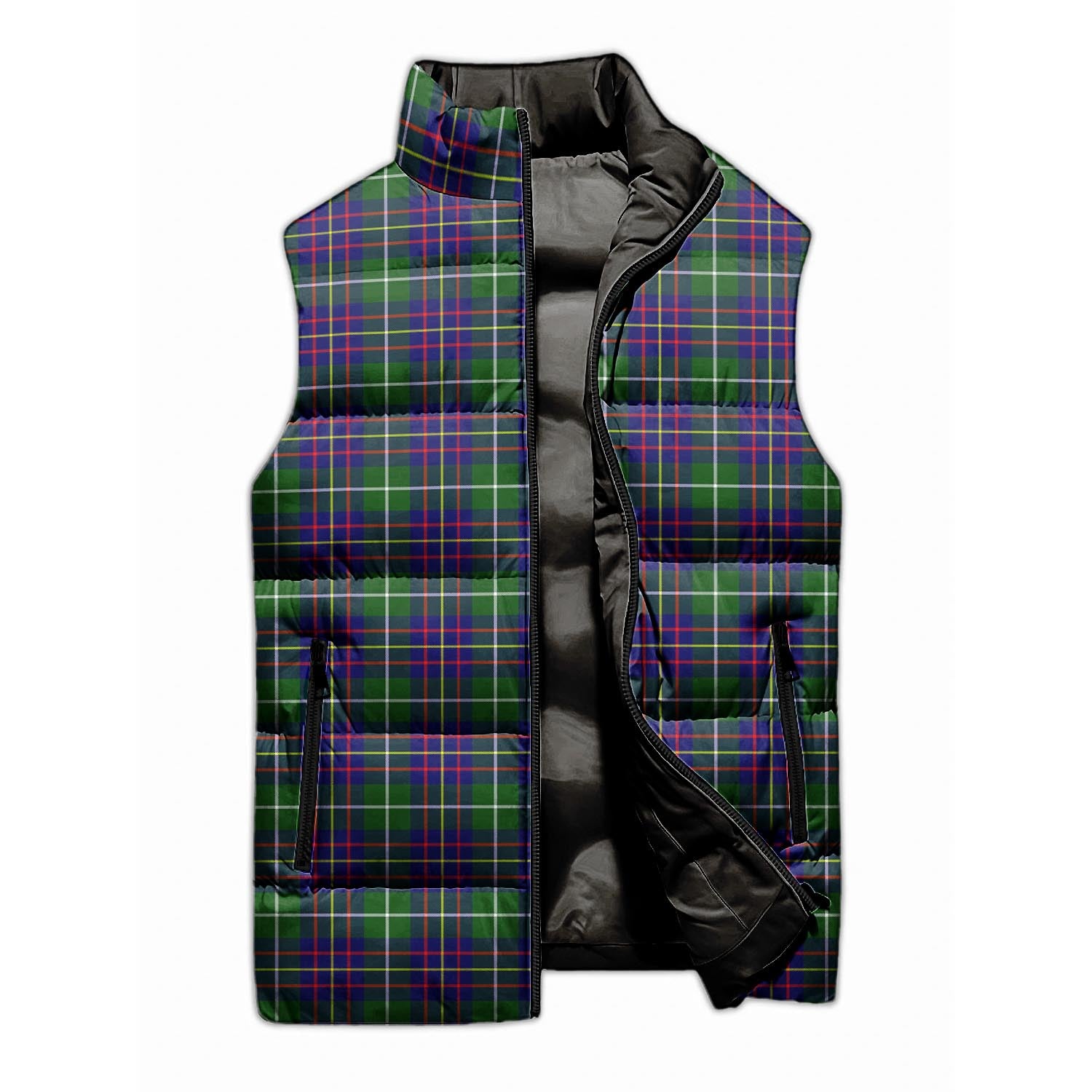 Inglis Tartan Sleeveless Puffer Jacket Unisex M - Tartan Vibes Clothing