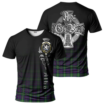 Inglis Modern Tartan T-Shirt Featuring Alba Gu Brath Family Crest Celtic Inspired