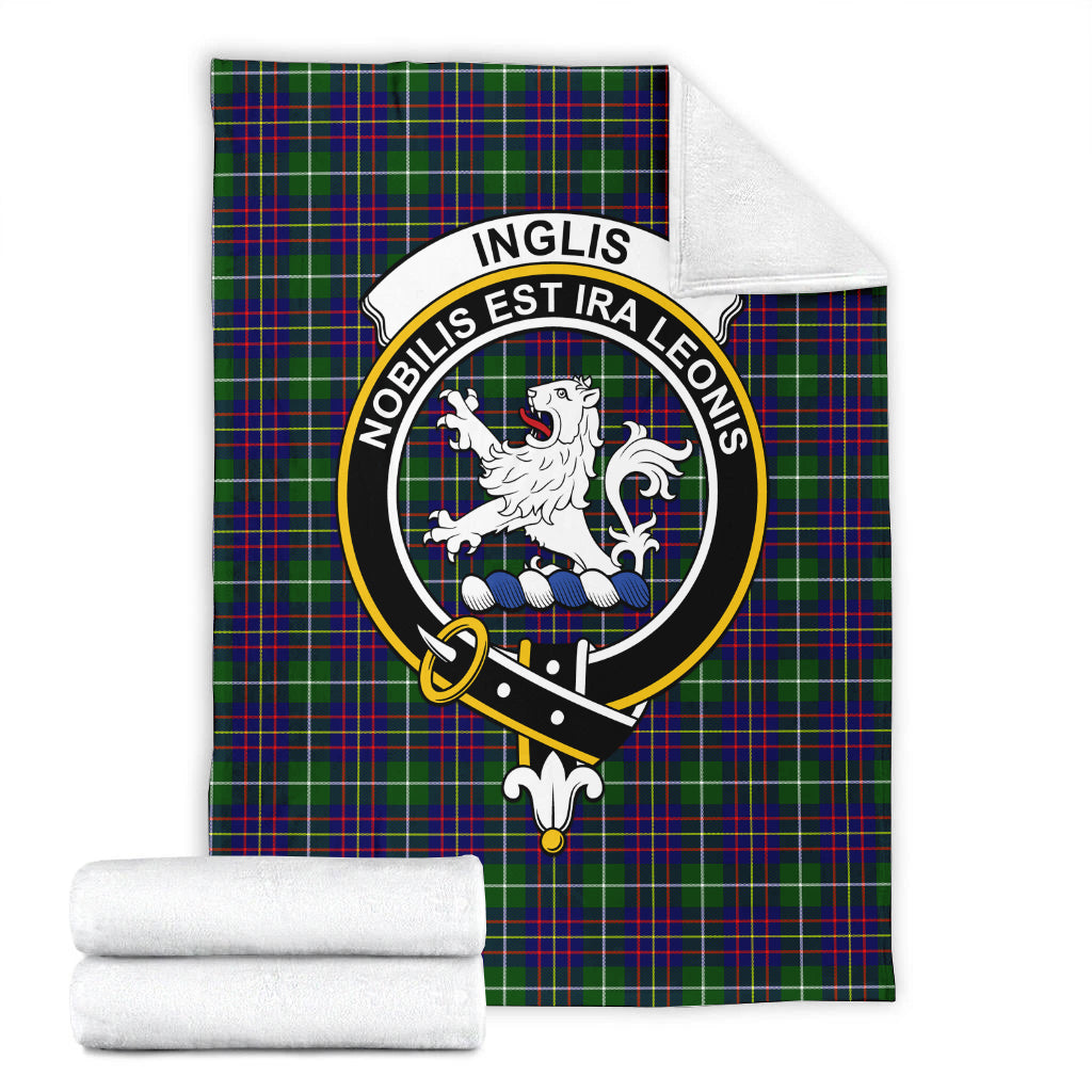 Inglis Tartan Blanket with Family Crest - Tartan Vibes Clothing