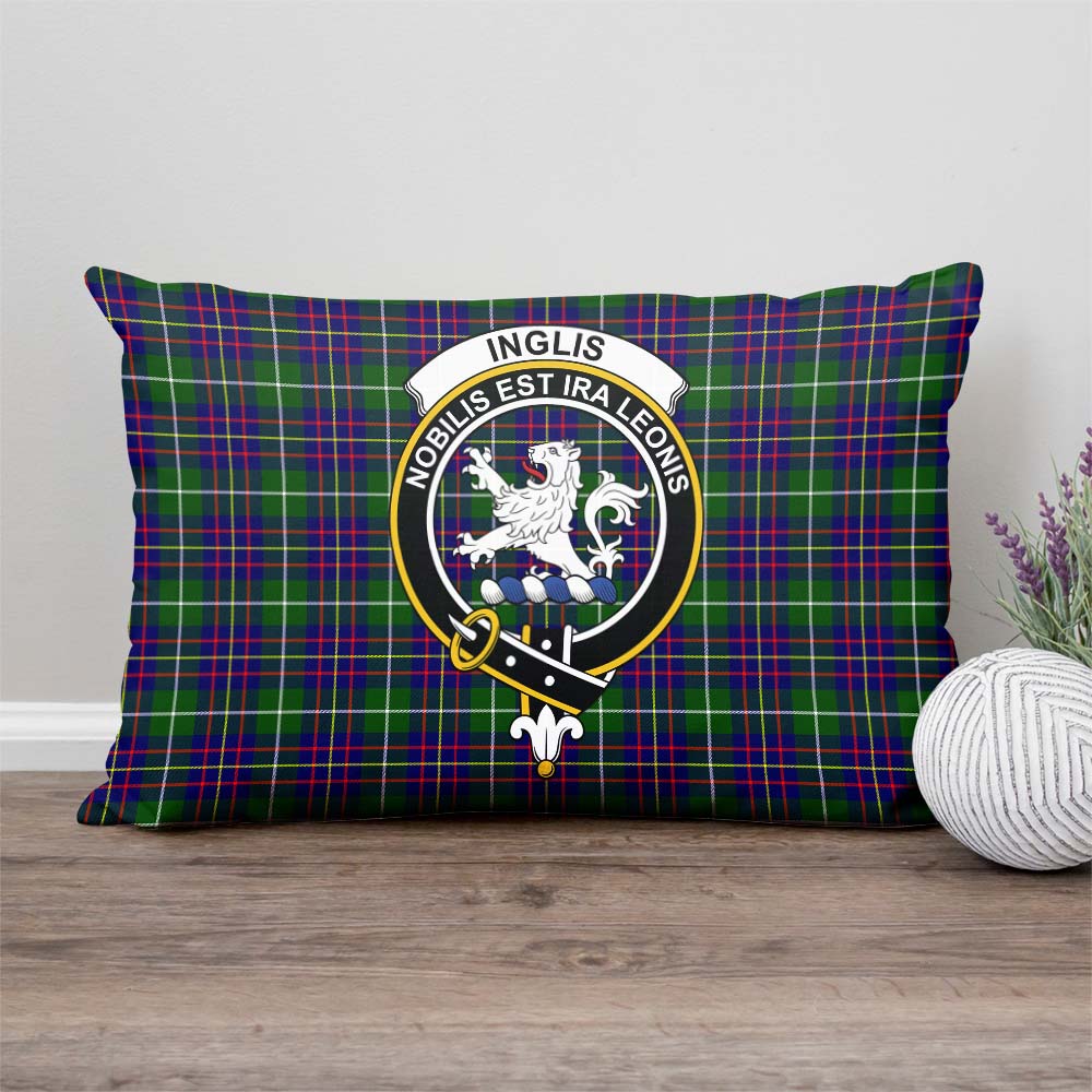 Inglis Tartan Pillow Cover with Family Crest - Tartan Vibes Clothing