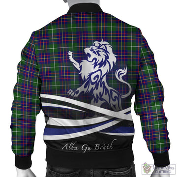 Inglis Tartan Bomber Jacket with Alba Gu Brath Regal Lion Emblem - Tartan Vibes Clothing