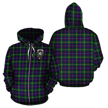 Inglis Tartan Hoodie with Family Crest