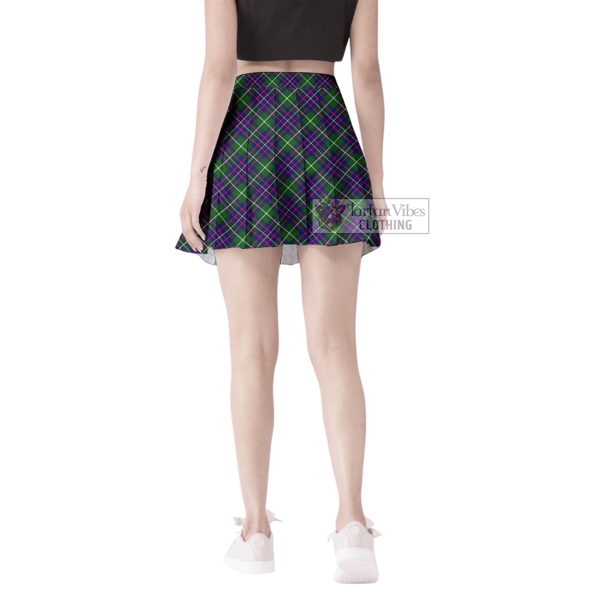 Inglis Tartan Women's Plated Mini Skirt Cross Style - Tartan Vibes Clothing