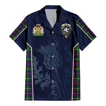 Inglis Tartan Hawaiian Shirt with Family Crest and Scottish Thistle Vibes Sport Style - Tartan Vibes Clothing