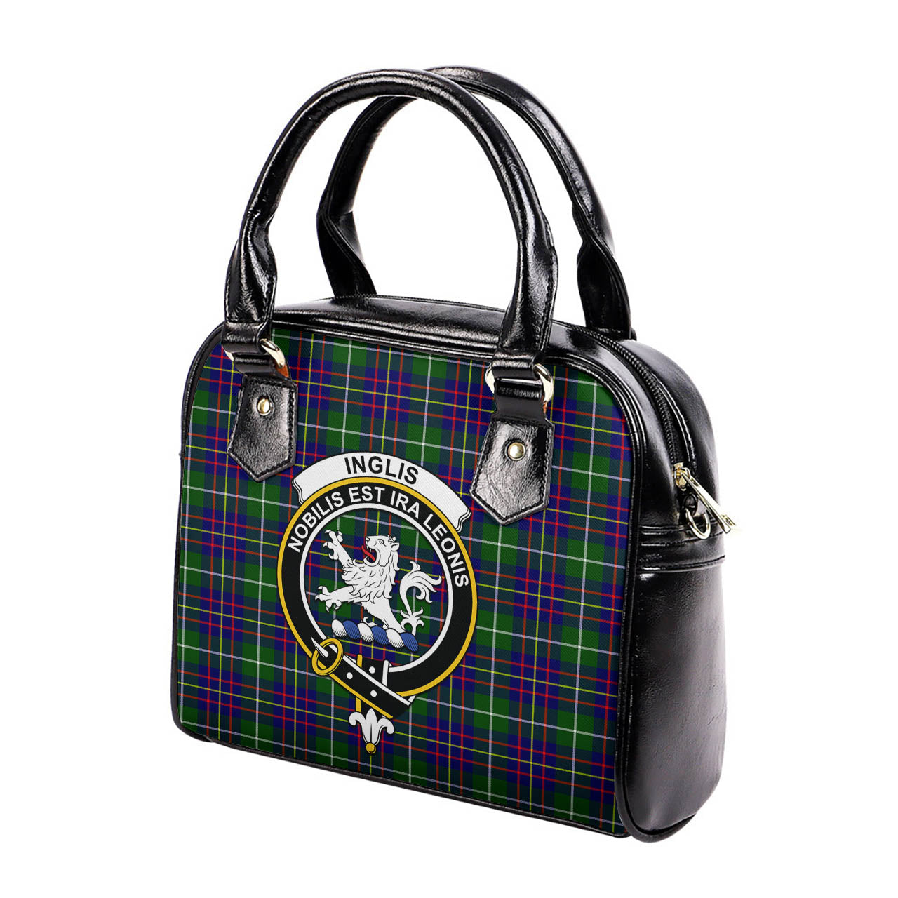 Inglis Tartan Shoulder Handbags with Family Crest - Tartan Vibes Clothing