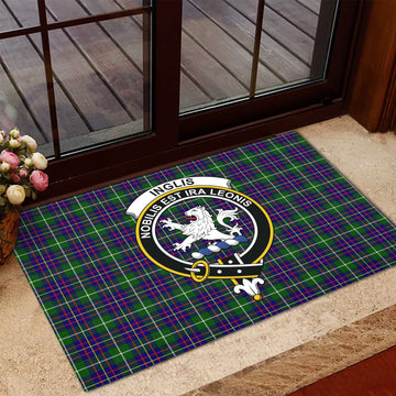Inglis Tartan Rubber Doormat with Family Crest - Tartan Vibes Clothing