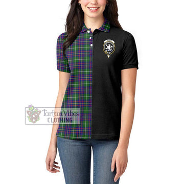 Inglis Tartan Women's Polo Shirt with Family Crest and Half Of Me Style - Tartan Vibes Clothing