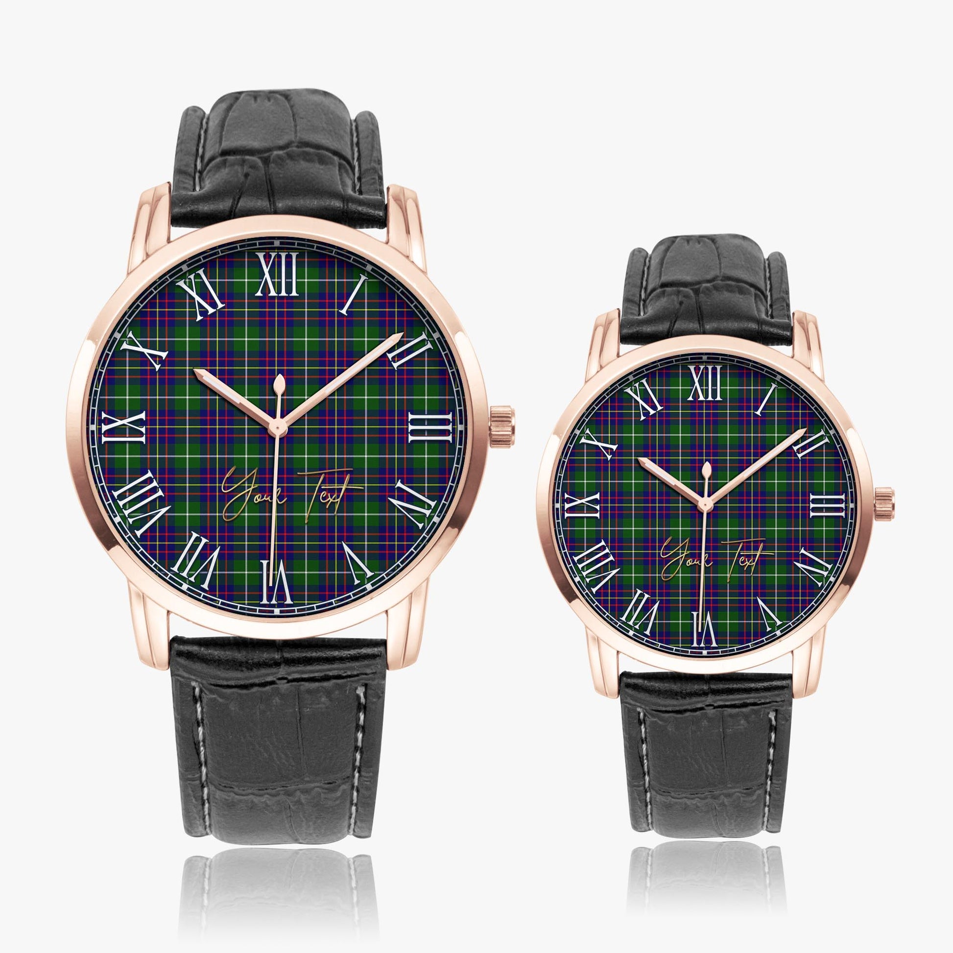 Inglis Tartan Personalized Your Text Leather Trap Quartz Watch - Tartan Vibes Clothing