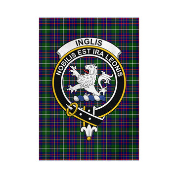 Inglis Tartan Garden Flag with Family Crest