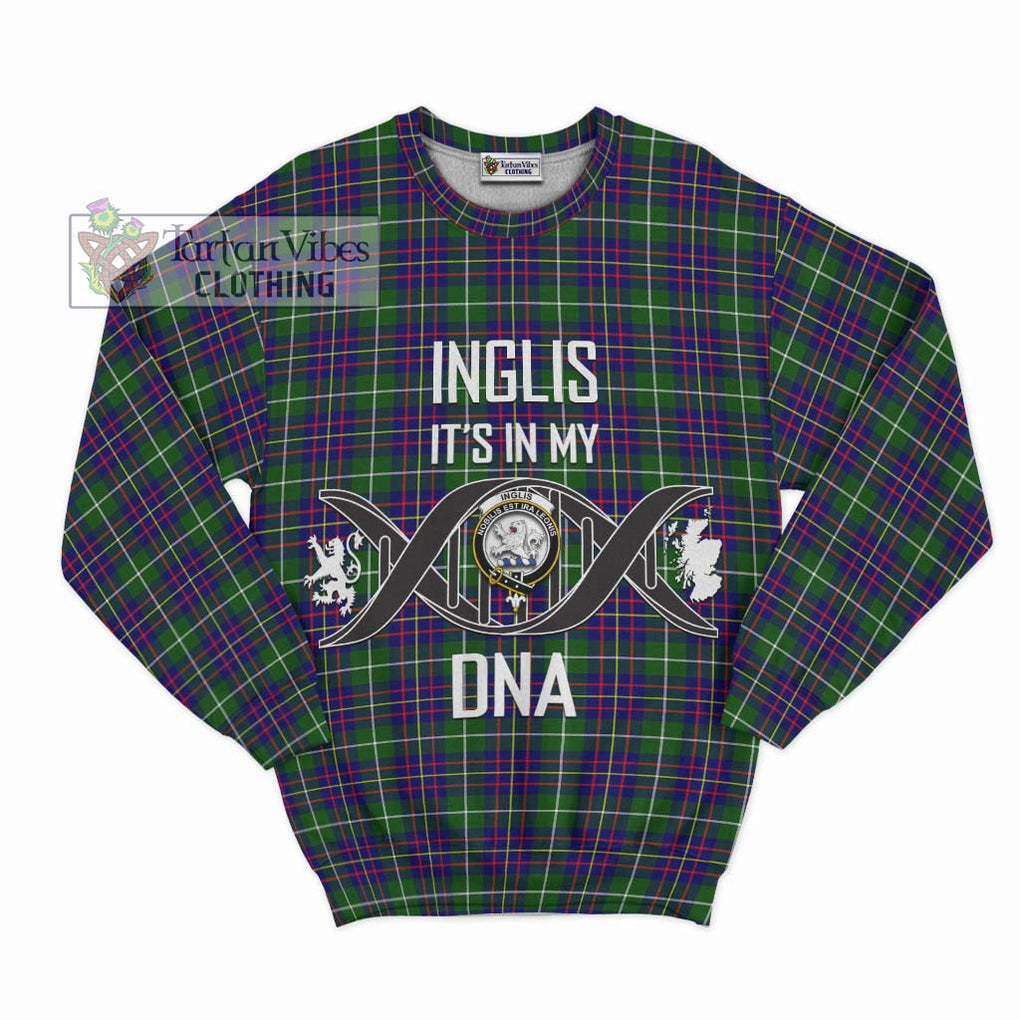 Inglis Tartan Sweatshirt with Family Crest DNA In Me Style - Tartan Vibes Clothing