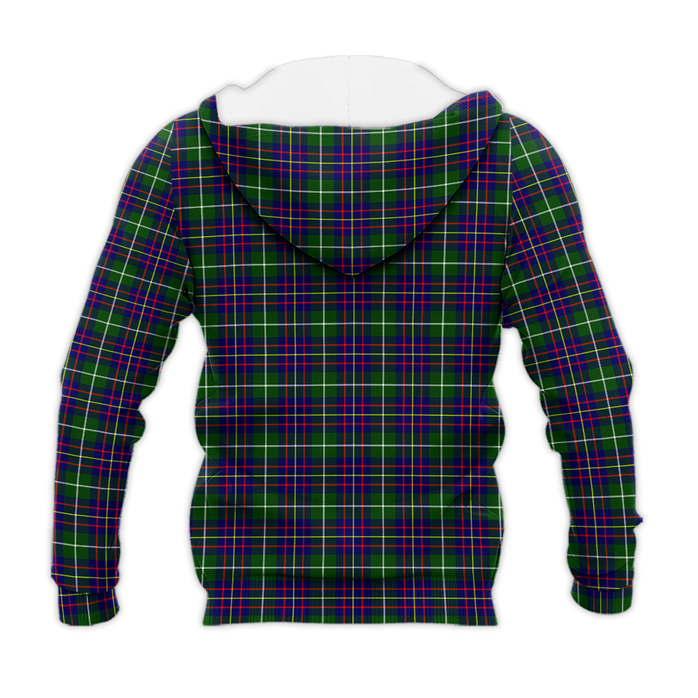 Inglis Tartan Knitted Hoodie with Family Crest - Tartan Vibes Clothing