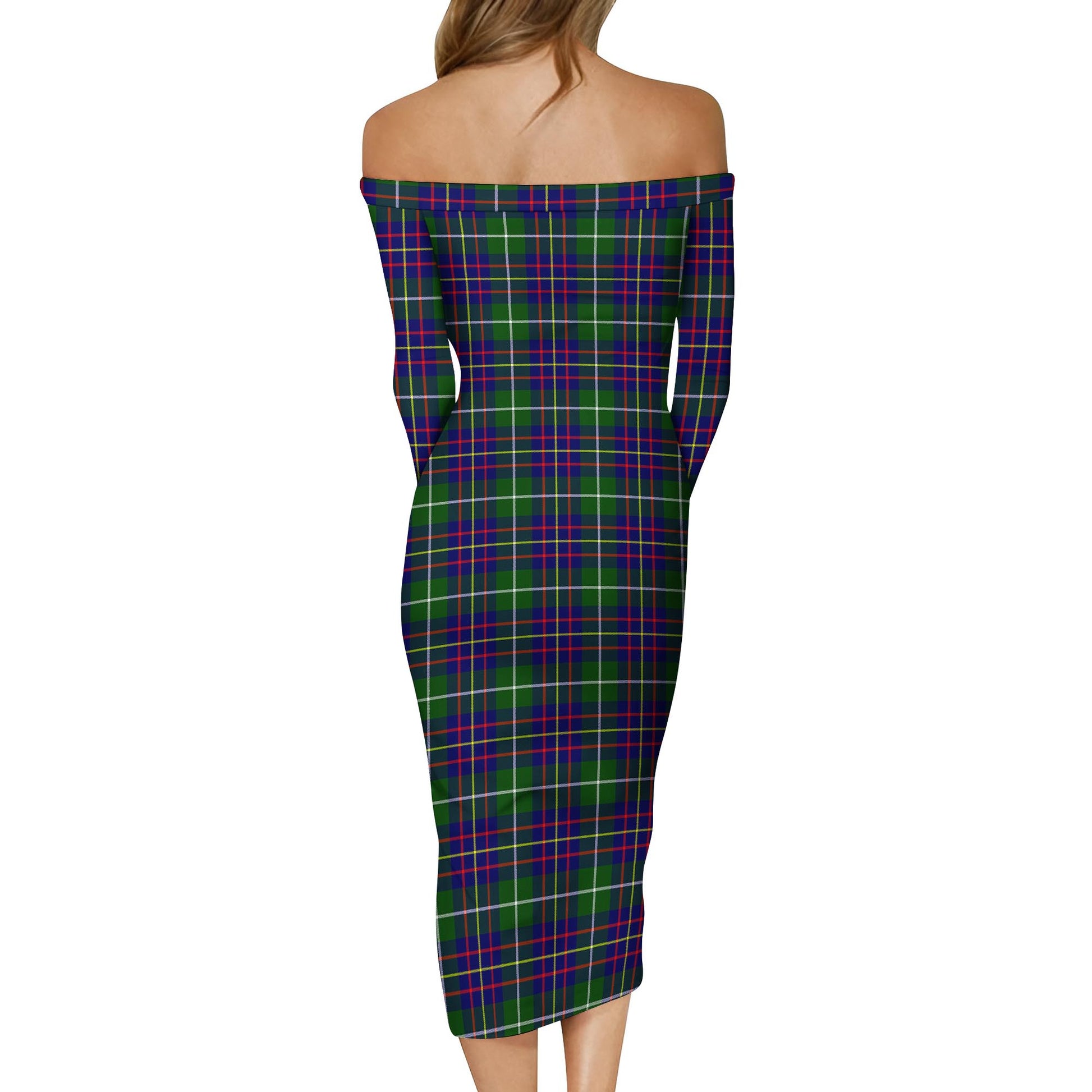 Inglis Tartan Off Shoulder Lady Dress - Tartan Vibes Clothing