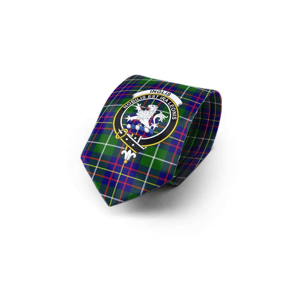 Inglis Tartan Classic Necktie with Family Crest - Tartan Vibes Clothing